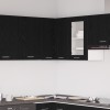 Dulap coltar suspendat Gossi - stejar negru - 57x57x60 cm - fabricat din lemn prelucrat