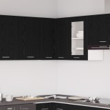 vidaXL Dulap colțar suspendat - Stejar negru - 57 x 57 x 60 cm - Fabricat din lemn prelucrat