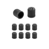 Cumpara ieftin Capace valva ventil auto moto velo, set 10 buc, plastic negru, universale 13x10 mm, protectie supapa anvelope