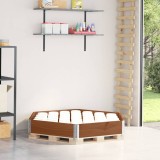 Cumpara ieftin Strat &icirc;nălțat, maro, 160x160 cm, lemn masiv pin, hexagon