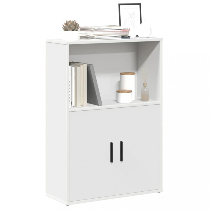Gossi biblioteca, alb, 60x24x85 cm, lemn prelucrat