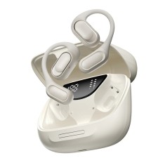 Blackview AirBuds 200 casti wireless open-ear cu carcasa de incarcare 500mAh, Alb, Bluetooth 5.4, IP68, Anulare zgomot AI, Asistent vocal, Control tac