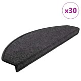 Cumpara ieftin Covorase pentru scari, 30 buc., 65x24x4 cm, antracit, semirotunde, mari