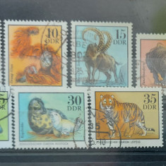 TS21 - Timbre serie DDR - 1975 Mi2030-37 Animale Fauna