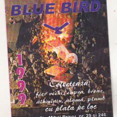 bnk cld Calendar de buzunar - 1999 - Blue Bird Ploiesti