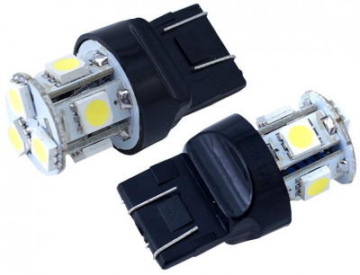 Set 2 Buc Bec Led Vision W21/5W (T20Q) 12V 8X 5050 Smd Led, Alb 58933 foto