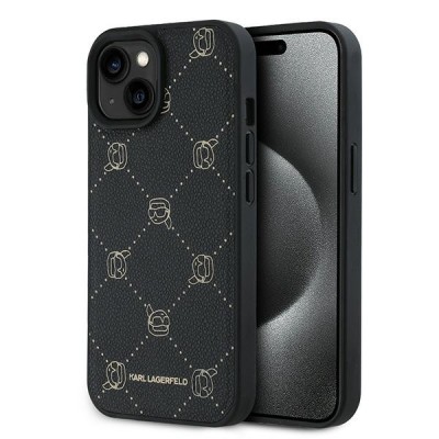 Husa MagSafe pentru Apple iPhone 15 Plus, Karl Lagerfeld, Karl&amp;#039;s Head, Neagra foto