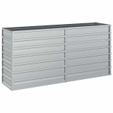 Cumpara ieftin Strat inaltat de gradina argintiu 160x40x77 cm otel galvanizat