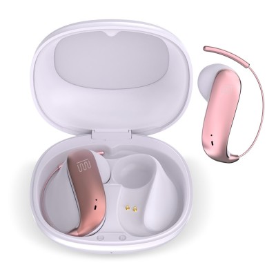 Casti TWS wireless cu ear-hook ElectroMures EM E2 Violet, Bluetooth foto