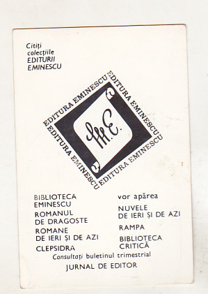 bnk cld Calendar de buzunar 1971 Editura Eminescu