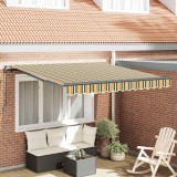 vidaXL Cortina Retractabilă Manual Verde și galben 300 x 250 cm 3330163