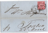 Germany NDP 1869 Postal History Rare Cover Mi.16 HAMBURG to TRABEN DB.406