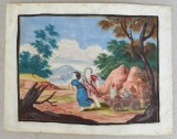 &quot;Amorasi tragand un car alegoric&quot; tempera pe pergament sec 18, Istorice, Altul
