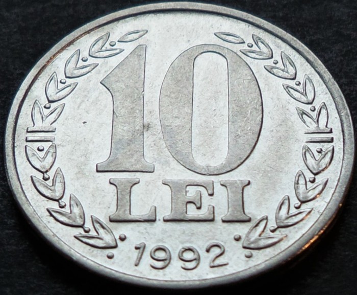 Moneda 10 LEI - ROMANIA, anul 1992 * cod 4519 = excelenta!