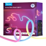 Banda LED RGB inteligenta pentru interior Govee Neon H61D3301, 220 - 240 V, 36 W, lumina multicolora, cu adaptor si controler, IP20, 3 m