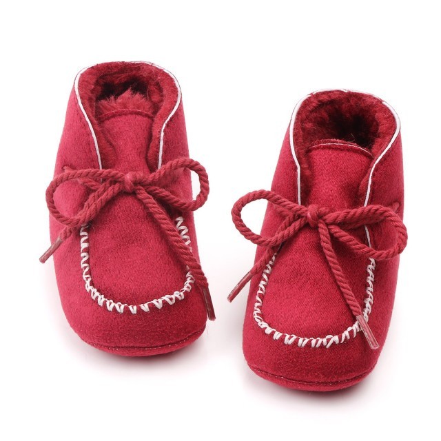 Ghetute imblanite cu siret - Rosii (Marime Disponibila: 3-6 luni (Marimea 18