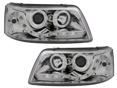 Set faruri tuning VW Transporter (T5)/Multivan 04.2003-10.2009 BestAutoVest partea Dreapta+Stanga daytime running light, tip bec H1+H1, transparent-s foto