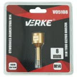 Carota diamantata pentru piatra, gresie si beton 8mm M14 V05108 Verke