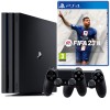Consola Sony PlayStation 4 Pro PS4 1TB, 2 Controllere, FIFA 23 (Second-Hand), Garantie 12 Luni