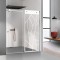 Paravan dus cu usa glisanta Glissando INOX, model Atlas alb, sticla clara securizata, pentru nisa cu latime intre 170-180x205 cm
