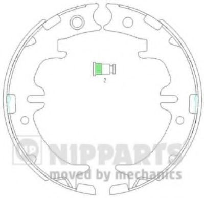 Set saboti frana, frana de mana LEXUS RX (MHU3, GSU3, MCU3) (2003 - 2008) NIPPARTS N3502083 foto