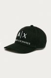 Armani Exchange șapcă culoarea negru, cu imprimeu