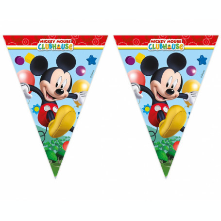 Ghirlanda petrecere din 9 stegulete model Mickey Mouse 2.3M