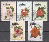 A12 S6 5 - Timbre foarte vechi - Cuba - flori, Flora, Stampilat