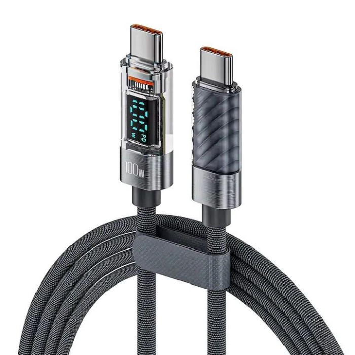 Cablu Usb C de Incarcare cu Display Digital Fast Charger 120W PD 1M