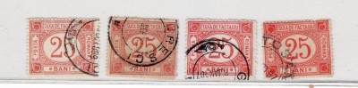 Romania 1898 - 1905 taxa de factagiu filigran PR si fara foto