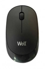 Mouse WELL MW104 Wireless Negru foto