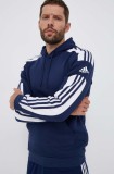 Adidas Performance bluză trening Squadra 21 culoarea bleumarin, cu glugă, cu imprimeu GT6636