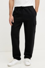 The North Face pantaloni de trening din bumbac barbati, culoarea negru, neted, NF0A8C2YJK31