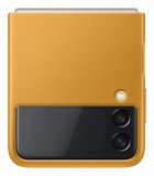 HUSA Smartphone Samsung, pt Galaxy Z Flip3, tip back cover (protectie spate), piele, ultrasubtire, galben, &quot;EF-VF711LYEGWW&quot;