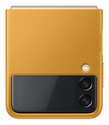 HUSA Smartphone Samsung, pt Galaxy Z Flip3, tip back cover (protectie spate), piele, ultrasubtire, galben, &amp;quot;EF-VF711LYEGWW&amp;quot; foto