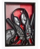 Tablou din Lemn &ndash; Deadpool 3D, 6 Straturi, Oem
