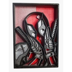 Tablou din Lemn &ndash; Deadpool 3D, 6 Straturi