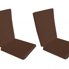 Set 2 perne decorative pentru scaun de bucatarie cu spatar, dimensiune sezut 42x40 cm, spatar 42x50 cm, culoare maro