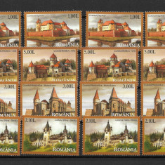 ROMANIA 2008 - CASTELE DIN ROMANiA, LOT 4 SERII, MNH - LP 1810