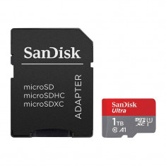 Card Sandisk Ultra microSDXC 1TB 120Mbs A1 Clasa 10 UHS-I U1 cu adaptor SD foto