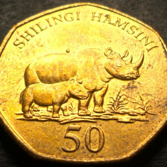 Moneda exotica 50 SHILINGI HAMSINI - TANZANIA, anul 2012 * 5194 = A.UNC - LUCIU
