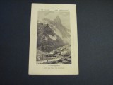 Carte poștală veche Tirol Austria &ndash; Der Rollepass, Peisaj Montan (cel mai probabil din perioada 1900&ndash;1940)