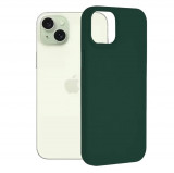 Cumpara ieftin Husa iPhone 15 Plus Silicon Verde Slim Mat cu Microfibra SoftEdge