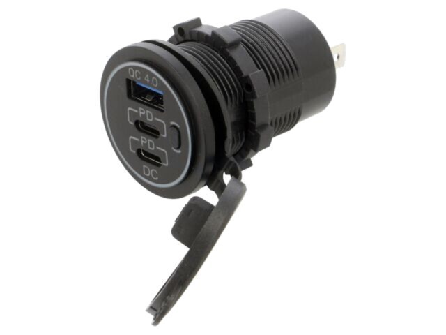 Alimentator ESOL 45043 USB A și USB C x2 Negru - &Icirc;ncărcător Rapid USB