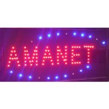 Reclama LED Dinamica Amanet 50x25cm, Animație Luminoasa, Interior, Rosu/Albastru, 230V, 5W