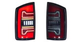 Set lampi spate, stopuri Dodge Ram, 01.2002-01.2006, montare spate, stanga+dreapta, indicator dinamic; cu animatii; LED; fumuriu; Tuning, Vland