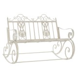 Scaun Balansoar DKD Home Decor Metal Aluminiu Alb (118 x 90 x 92 cm)