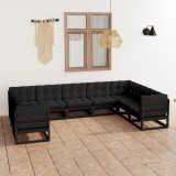 vidaXL Set mobilier grădină cu perne, 9 piese, lemn masiv de pin 3077318