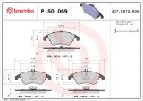 BREMBO P 50 069X XTRA LINE set placute frana,frana disc