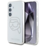 Husa pentru Samsung Galaxy S25 - Karl Lagerfeld IML Rhinestones Luxury (KLHCS25SHKHDCELT) - Transparent Karl Head